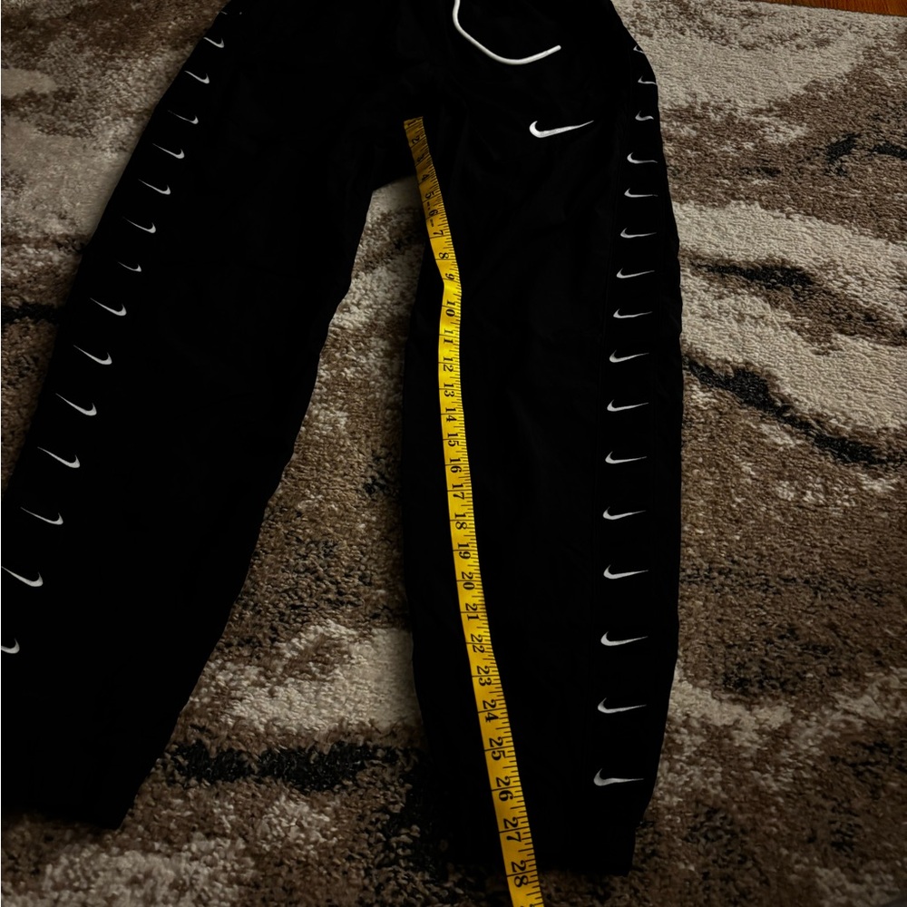 Nike Black Wind-Pant Joggers with White Accents - Picture 7 of 11